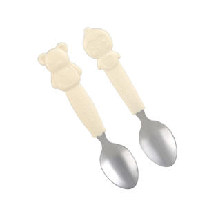 Abs+Sus304 Materials Children Training And Baby Feeding Stainless Steel Spoon