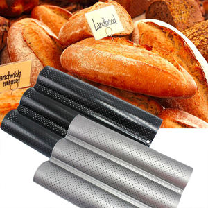 Carbon Steel teflonning Non-stick 2/3/4 slots baguette pan French Loaves Bread Mold Tray