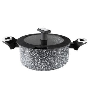 Food Grade healthy PTFE Forged aluminum nonstick ceramic marble stone granite coated sauce cooking p