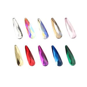 Spot 15 Color Nails RhinestoneFlat Shape Water Drop Flatback Glass Crystals Colorful Stones For 3D N
